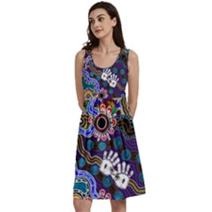 Authentic Aboriginal Art - Discovering Your Dreams Classic Skater Dress by hogartharts