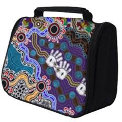 Authentic Aboriginal Art - Discovering Your Dreams Full Print Travel Pouch (big) by hogartharts