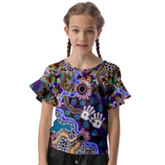 Authentic Aboriginal Art - Discovering Your Dreams Kids  Cut Out Flutter Sleeves by hogartharts