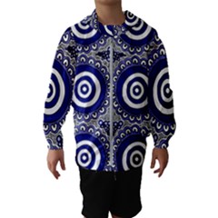 Authentic Aboriginal Art - Gathering Kids  Hooded Windbreaker by hogartharts