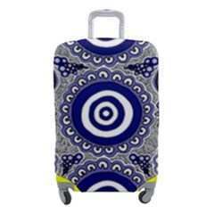 Authentic Aboriginal Art - Gathering Luggage Cover (small) by hogartharts