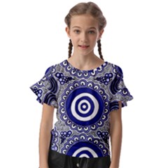 Authentic Aboriginal Art - Gathering Kids  Cut Out Flutter Sleeves by hogartharts