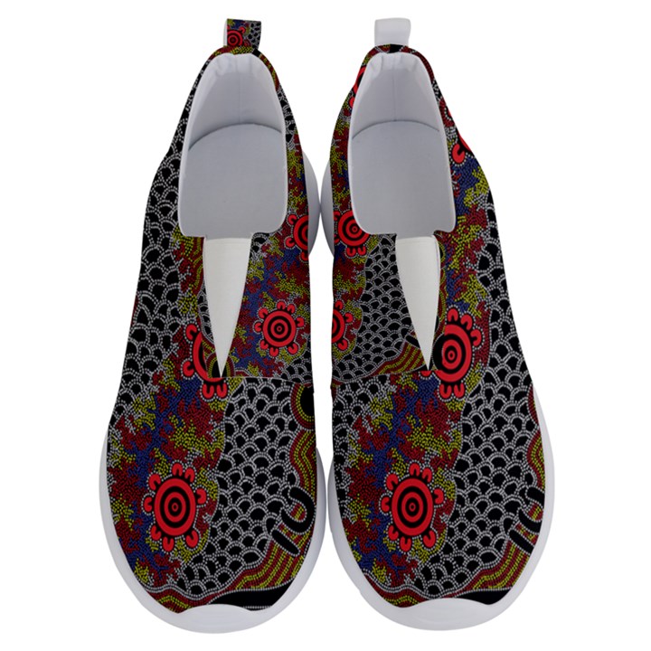 Authentic Aboriginal Art - Gathering 2 No Lace Lightweight Shoes