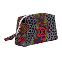 Authentic Aboriginal Art - Gathering 2 Wristlet Pouch Bag (medium) by hogartharts