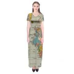 Golf Course Par Green Short Sleeve Maxi Dress by Proyonanggan