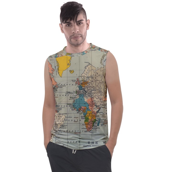 Illustration Ukrainian Folk Seamless Pattern Ornament Men s Regular Tank Top