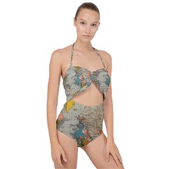 Golf Course Par Green Scallop Top Cut Out Swimsuit by Proyonanggan