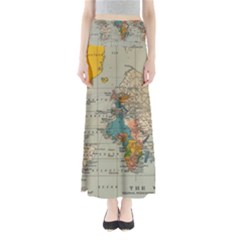 Circular Concentric Radial Symmetry Abstract Full Length Maxi Skirt by Proyonanggan