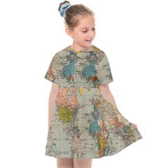 Circular Concentric Radial Symmetry Abstract Kids  Sailor Dress