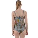 Iceland Aurora Borealis Twist Front Tankini Set View2