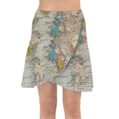 Iceland Aurora Borealis Wrap Front Skirt by Proyonanggan