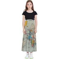 Iceland Aurora Borealis Kids  Flared Maxi Skirt by Proyonanggan