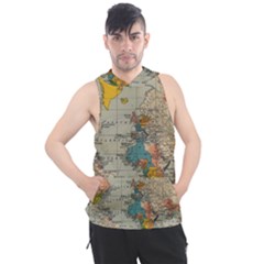 Circular Concentric Radial Symmetry Abstract Men s Sleeveless Hoodie by Proyonanggan