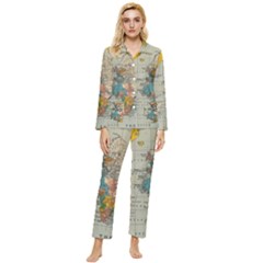 Circular Concentric Radial Symmetry Abstract Womens  Long Sleeve Velvet Pocket Pajamas Set by Proyonanggan