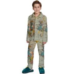 Circular Concentric Radial Symmetry Abstract Kids  Long Sleeve Velvet Pajamas Set by Proyonanggan