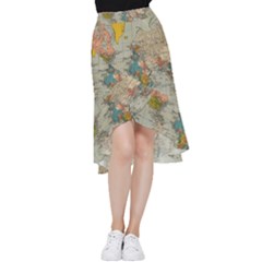 Iceland Aurora Borealis Frill Hi Low Chiffon Skirt by Proyonanggan