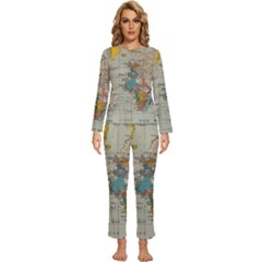 Iceland Aurora Borealis Womens  Long Sleeve Lightweight Pajamas Set by Proyonanggan