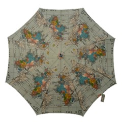 Vintage World Map Hook Handle Umbrellas (large) by Proyonanggan