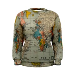 Vintage World Map Women s Sweatshirt