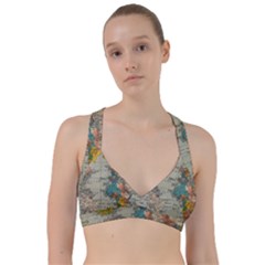 Vintage World Map Sweetheart Sports Bra by Proyonanggan