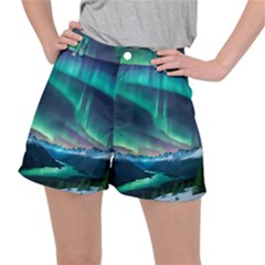 Triangle Pattern Design Cute Women s Ripstop Shorts by Ndabl3x