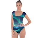 Zig Zag Waves Lines Geometric Short Sleeve Leotard  View1