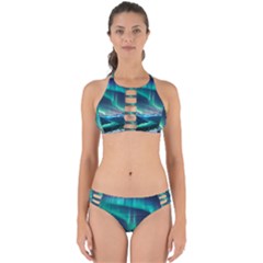 Zig Zag Waves Lines Geometric Perfectly Cut Out Bikini Set by Ndabl3x