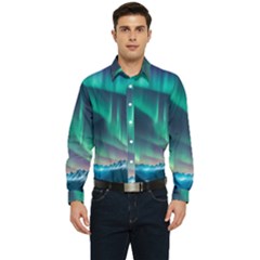 Zig Zag Waves Lines Geometric Men s Long Sleeve  Shirt by Ndabl3x