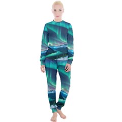 Zig Zag Waves Lines Geometric Women s Lounge Set by Ndabl3x