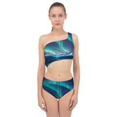 Aurora Borealis Spliced Up Two Piece Swimsuit by Ndabl3x