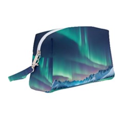 Aurora Borealis Wristlet Pouch Bag (medium) by Ndabl3x