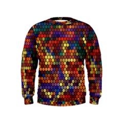 Zig Zag Pattern Geometric Design Kids  Sweatshirt by Ndabl3x