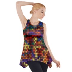 Zig Zag Pattern Geometric Design Side Drop Tank Tunic by Ndabl3x