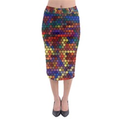 Zig Zag Pattern Geometric Design Midi Pencil Skirt by Ndabl3x