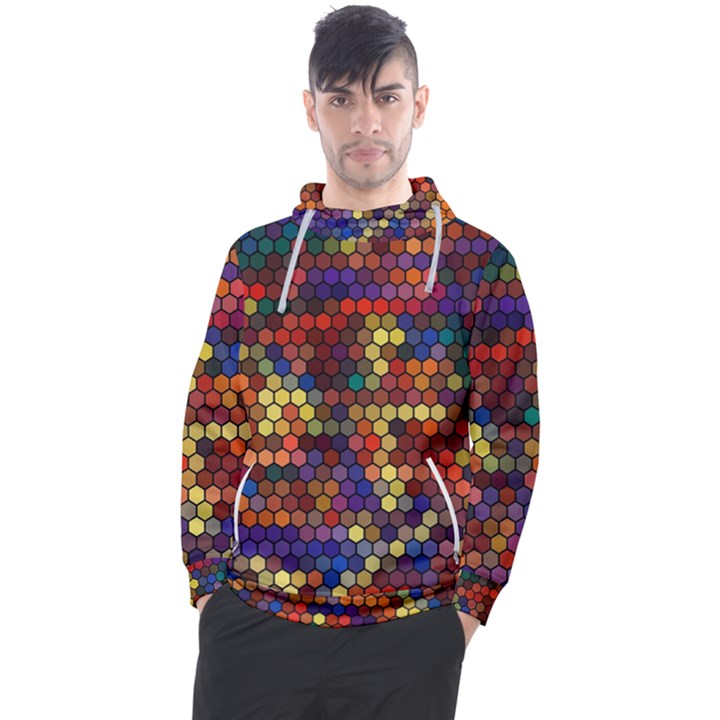 Zig Zag Pattern Geometric Design Men s Pullover Hoodie