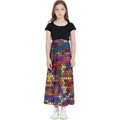 Zig Zag Pattern Geometric Design Kids  Flared Maxi Skirt by Ndabl3x