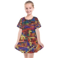 Zig Zag Pattern Geometric Design Kids  Smock Dress by Ndabl3x