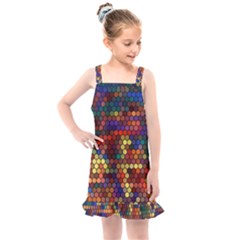 Zig Zag Pattern Geometric Design Kids  Overall Dress by Ndabl3x