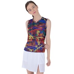 Zig Zag Pattern Geometric Design Women s Sleeveless Sports Top by Ndabl3x