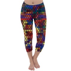 Flower Retro Funky Psychedelic Capri Winter Leggings  by Ndabl3x