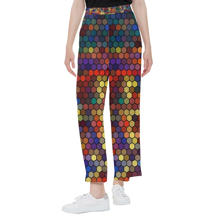 Zig Zag Pattern Geometric Design Women s Pants 