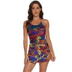 Zig Zag Pattern Geometric Design 2-in-1 Flare Activity Dress by Ndabl3x