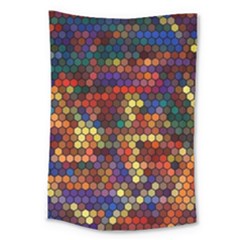 Flower Retro Funky Psychedelic Large Tapestry by Ndabl3x