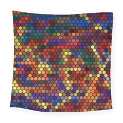 Flower Retro Funky Psychedelic Square Tapestry (large) by Ndabl3x