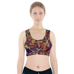 Flower Retro Funky Psychedelic Sports Bra With Pocket by Ndabl3x