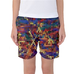 Hexagon Honeycomb Pattern Design Women s Basketball Shorts by Ndabl3x