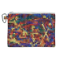 Hexagon Honeycomb Pattern Design Canvas Cosmetic Bag (xl) by Ndabl3x