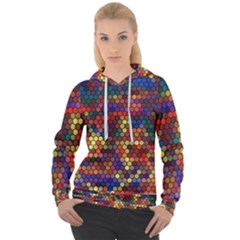 Hexagon Honeycomb Pattern Design Women s Overhead Hoodie by Ndabl3x