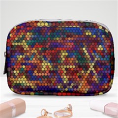 Hexagon Honeycomb Pattern Design Make Up Pouch (small) by Ndabl3x