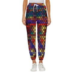 Flower Retro Funky Psychedelic Women s Cropped Drawstring Pants by Ndabl3x